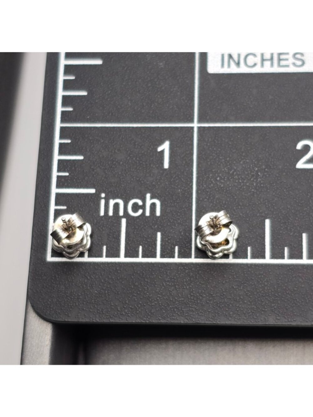 Effy Natural Diamond Flower Stud Earrings 925 Sterling Silver Clusters .25" - Picture 7 of 10